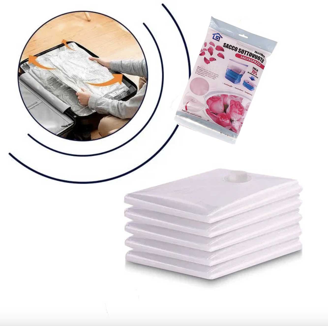 Bolsas al vacío + succionador manual