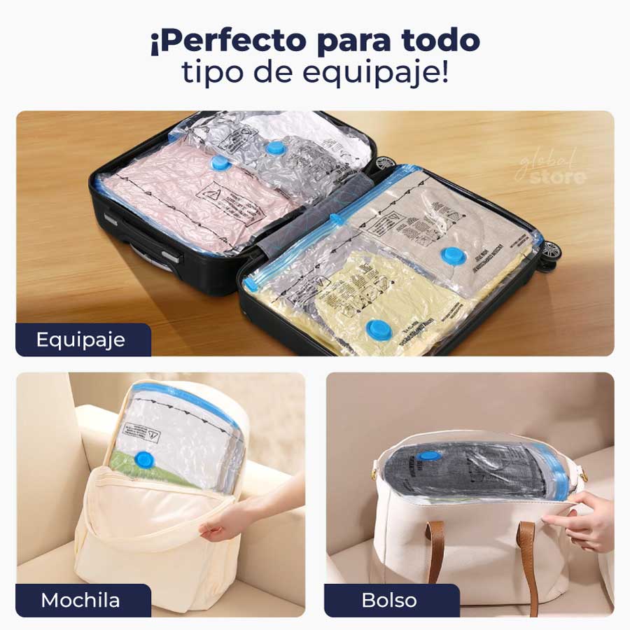 Packs de bolsas al vacío x5+ extractor (Viajes)