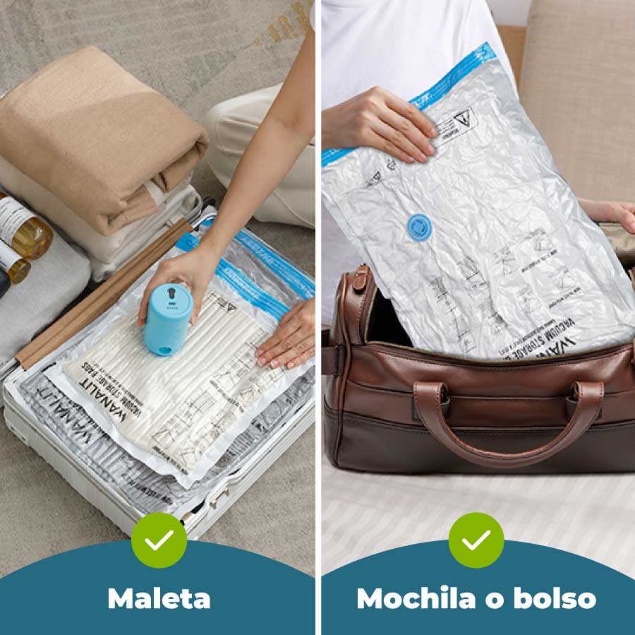Packs de bolsas al vacío x5+ extractor (Viajes)