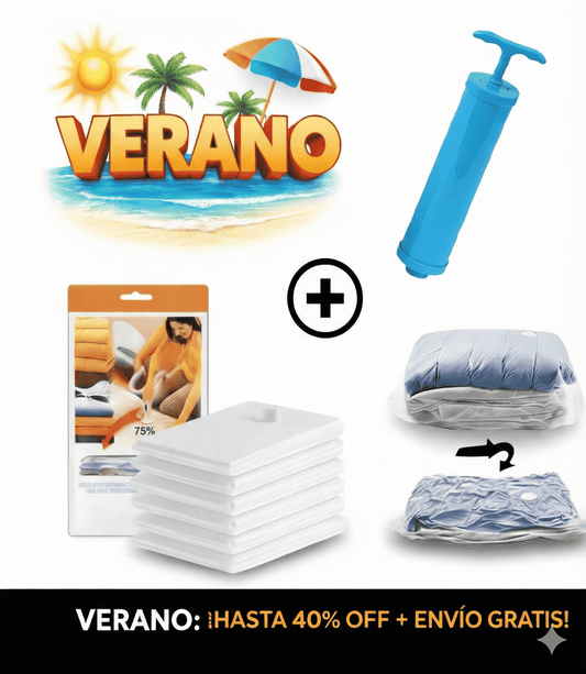 Bolsas al vacío + succionador manual