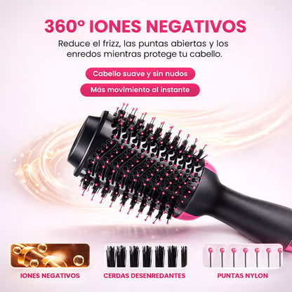Kit Belleza Xpress (Cepillo 3 en 1 + pulidor de uñas + Polvo Glitter)