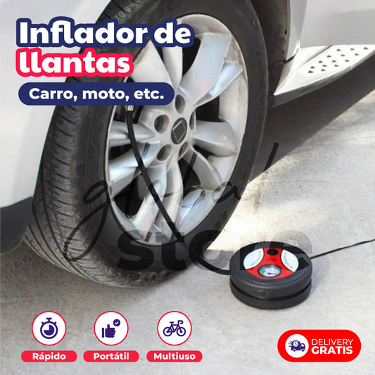 Mini inflador de llantas portátil